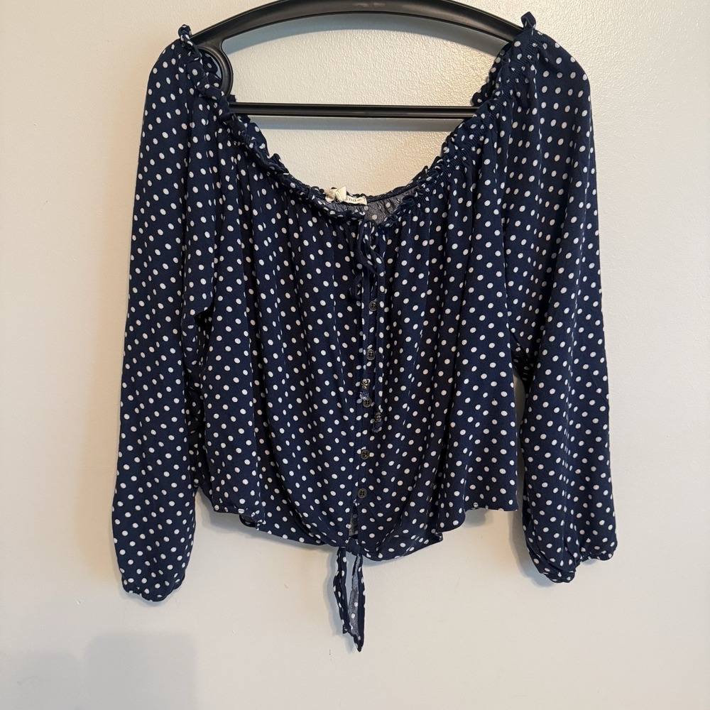 Rewind Y2K Button Tie Polka Dot Dop Size XL Babydoll Fairy Feminine Dainty Chic